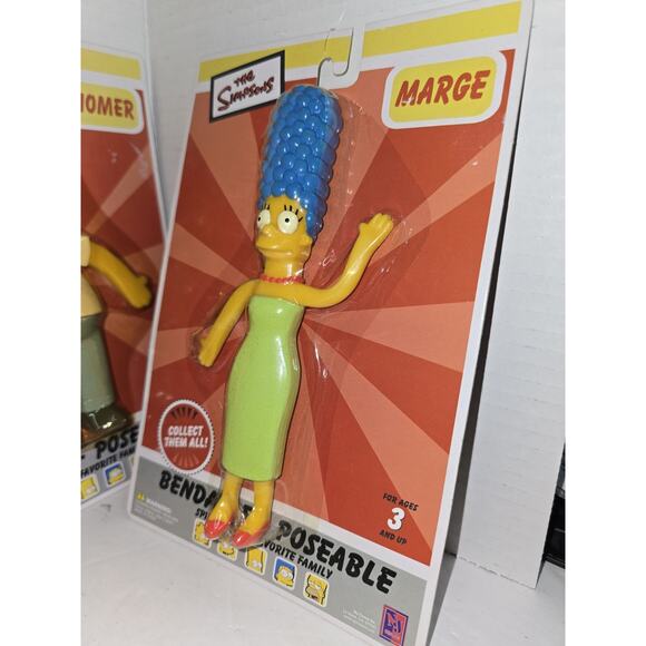 NJ CROCE Simpsons Bart And Family Bendable POSEABLE Toy Figure - New ON CARD - Picture 7 of 8